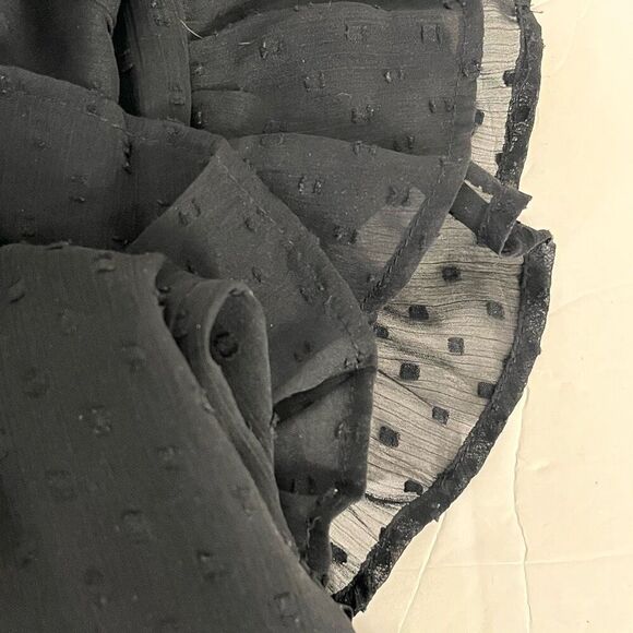 LOFT Sleeveless Top  Sheer Black Polka Dot With Lining   Size M - Picture 5 of 5